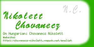 nikolett chovanecz business card